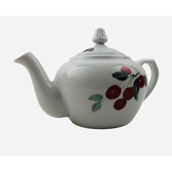 BIA Cordon Bleu Ceramic Teapot Cherry Grape Design Lid Handle Spout Brazil - Picture 9 of 10